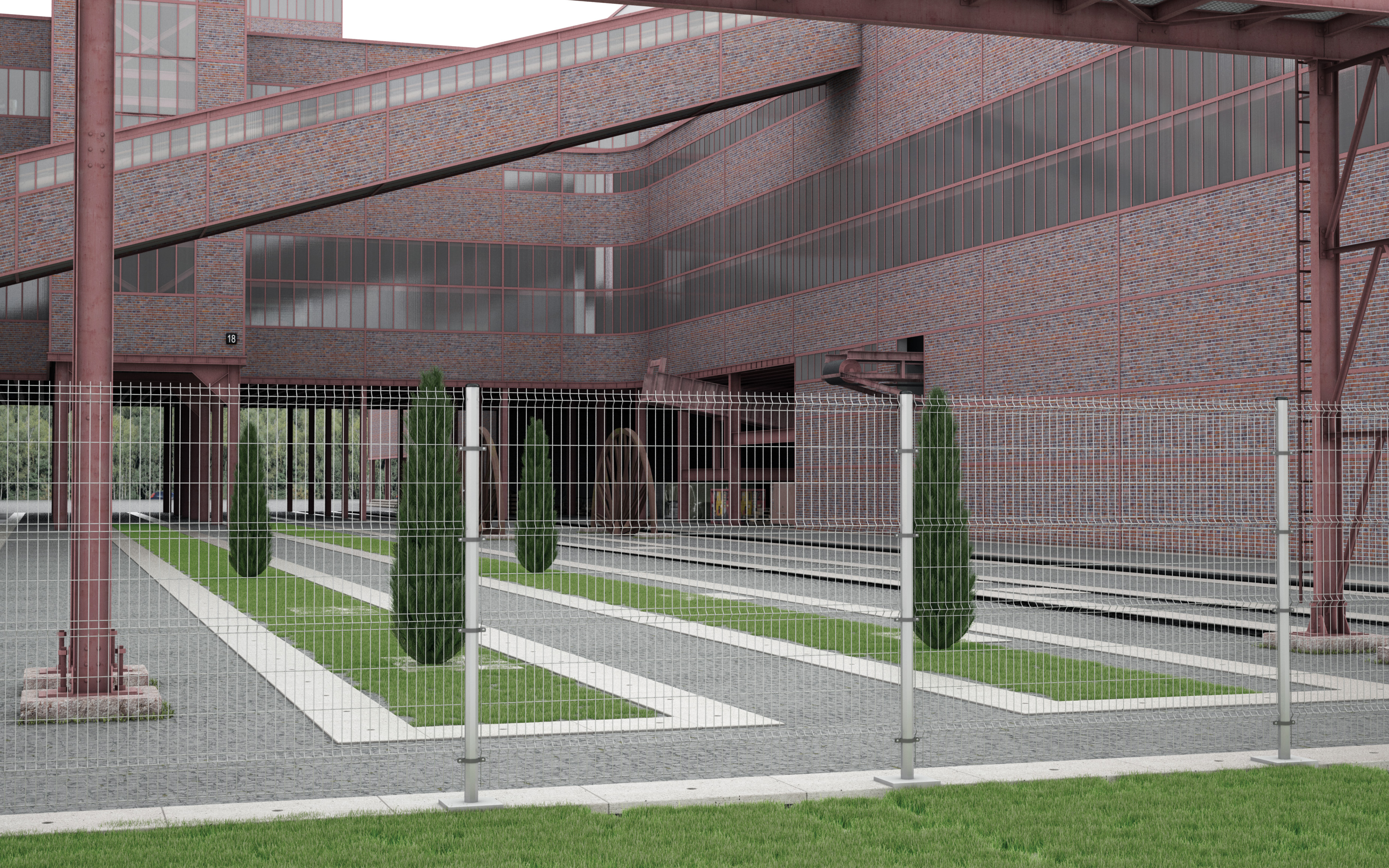 Заборные секции из сварной сетки